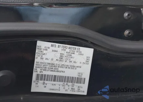 2008 Ford Explorer Xlt from USA, damaged, VIN 1FMEU73868UB02763